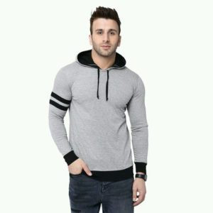 Altaf Men’s Stylish Cotton Solid Hooded T-Shirts