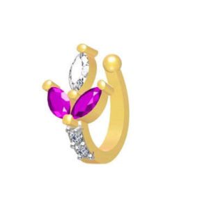 Litn Women’s Brass Gold Plated Nosepins