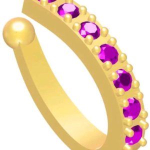 Bxtr Women’s Brass Gold Plated Nosepins