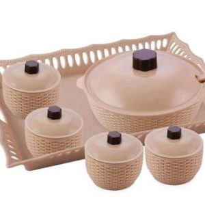 Multipurpose Unbreakable Chef set / Serve set with 5 Bowls with tray