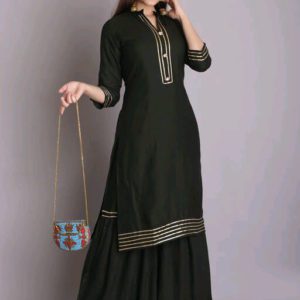 Xyra Rayon Long Embroidered Women’s Solid Rayon Kurta
