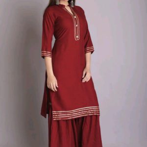 Xyra Rayon Long Embroidered Women’s Solid Rayon Kurta