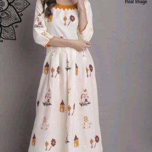 Rojdeal Women’s Embellished Rayon Kurtis
