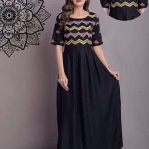 Rojdeal Women’s Embellished Rayon Kurtis