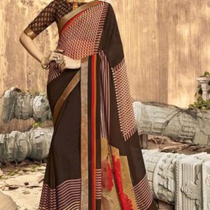 Roj Siya Pretty Georgette Printed Saree