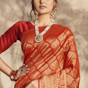 Roj Designer Art Silk Saree with Blouse Piece