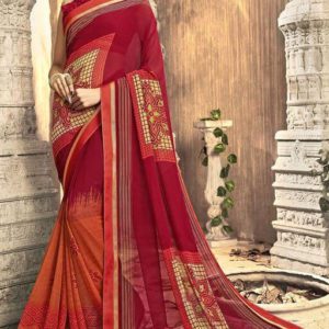 Roj Siya Pretty Georgette Printed Saree