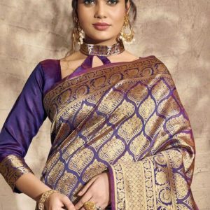 Roj Designer Art Silk Saree with Blouse Piece