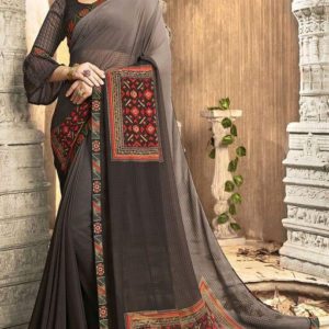 Roj Siya Pretty Georgette Printed Saree
