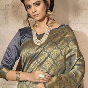 Roj Designer Art Silk Saree with Blouse Piece