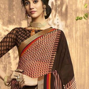 Roj Siya Pretty Georgette Printed Saree