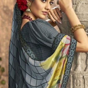 Roj Siya Pretty Georgette Printed Saree