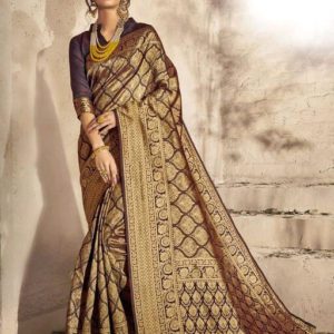 Roj Designer Art Silk Saree with Blouse Piece