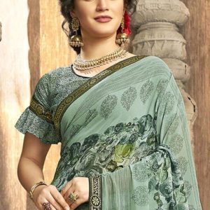 Roj Siya Pretty Georgette Printed Saree