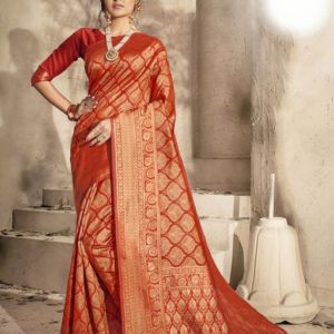 Roj Designer Art Silk Saree with Blouse Piece
