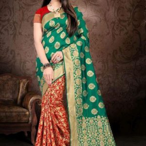 Rojdeal Attractive Sarees With Blouse Piece