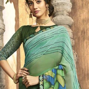 Roj Siya Pretty Georgette Printed Saree