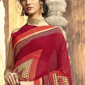 Roj Siya Pretty Georgette Printed Saree