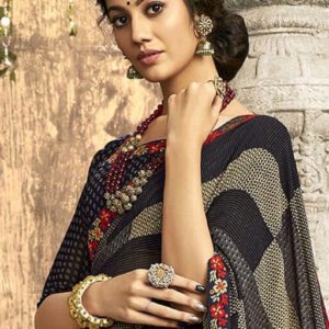 Roj Siya Pretty Georgette Printed Saree
