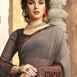 Roj Siya Pretty Georgette Printed Saree