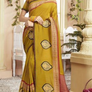 ROJ Handblock Print Jaipuri Pure Chanderi Saree