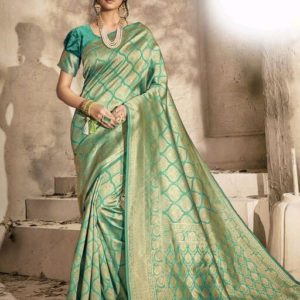Roj Designer Art Silk Saree with Blouse Piece