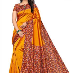Rojdeal Designer Art Silk Saree with Blouse Piece