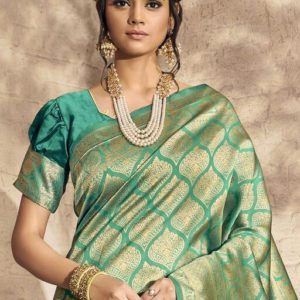 Roj Designer Art Silk Saree with Blouse Piece