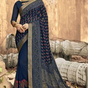Roj Siya Pretty Georgette Printed Saree