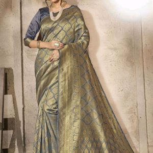 Roj Designer Art Silk Saree with Blouse Piece