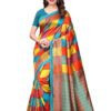Indian women's kalamkari silk saree with blouse piece 1 Rojdeal. In - saree