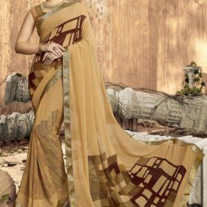 Roj Siya Pretty Georgette Printed Saree