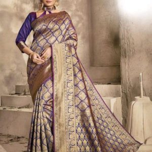 Roj Designer Art Silk Saree with Blouse Piece