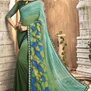Roj Siya Pretty Georgette Printed Saree