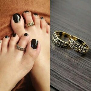 Oxidised Brass Gold Women’s Anklets & Toe Rings