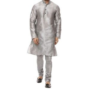 Rojdeal Festive Wear Ethnic Dupion Raw Silk Men’s Kurta Pyjama Sets