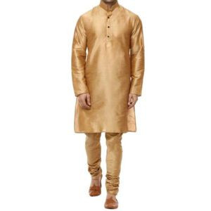 Rojdeal Festive Wear Ethnic Dupion Raw Silk Men’s Kurta Pyjama Sets