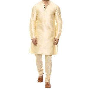 Rojdeal Festive Wear Ethnic Dupion Raw Silk Men’s Kurta Pyjama Sets