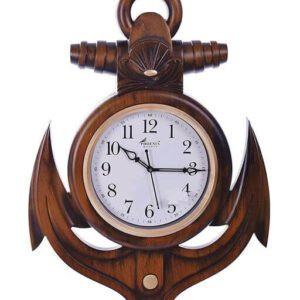 Black Horse Creations Antique Wall Clock | Wall Clock for Living Room | Wall Clock for Bedroom | Wall Clock for Home | Wall Clock for Office | Wall Watch | Wall Clock (Anchor)