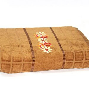 Rojdeal 100% Cotton 500 GSM 1 Piece Bath Towel ( Brown Large 146 X 70 cm) Full Size (Brown)