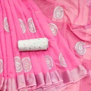 Designer Banglori Embroidered Satin Silk Sarees ( 88 % OFF )