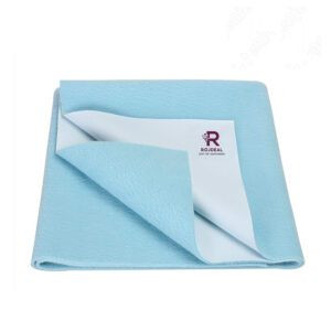 Rojdeal Waterproof Baby Bed Protector Dry Sheet for Born Babies (Small (50cm X 70cm), Pink) with Ultra absorbance (Sea Blue)
