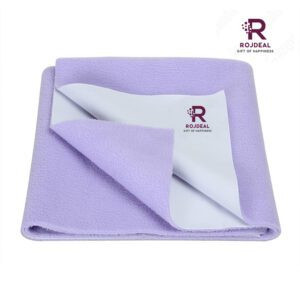 Rojdeal Waterproof Baby Bed Protector Dry Sheet for Born Babies (Small (50cm X 70cm), Pink) with Ultra absorbance (Purple)