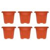 Rojdeal 12 inch square pots - square planters terracotta color flower pots big size (pack of 6) 1 Rojdeal pot