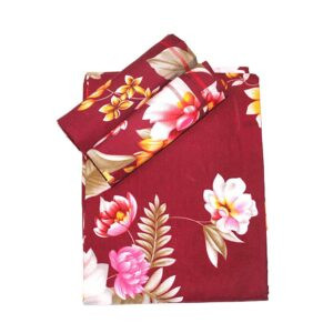 Rojdeal Glace Cotton King Size Double Bedsheet with 2 Pillow Covers (Red)