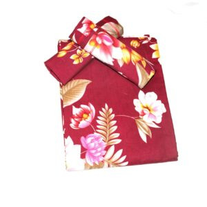 Rojdeal Glace Cotton King Size Double Bedsheet with 2 Pillow Covers (Red)
