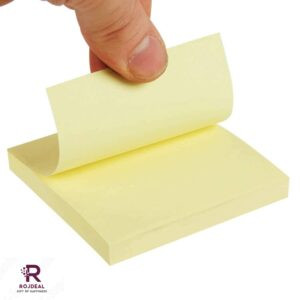 Rojdeal Sticky Notes, 2X Sticking Power, 3″ x 3″ , Pastel Yellow Sticky Notes (100 Sheets per Pad) Pack of 3