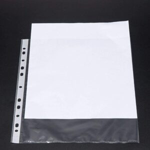 Rojdeal Transparent FS (Legal) Size Document Sleeves 200 Micron Thickness Leaf Waterproof Clear Sheet Protector 11 Holes Punched Ring Files (25)