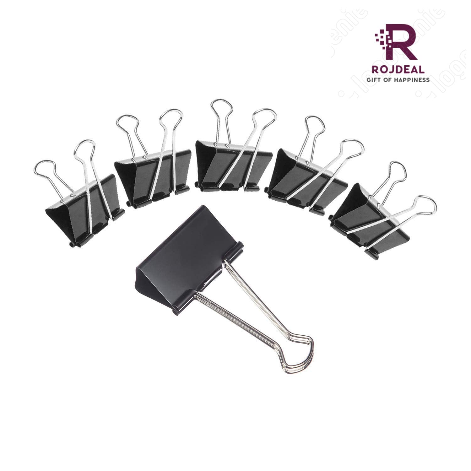 Rojdeal 25 mm size paper binder clip clamp for office