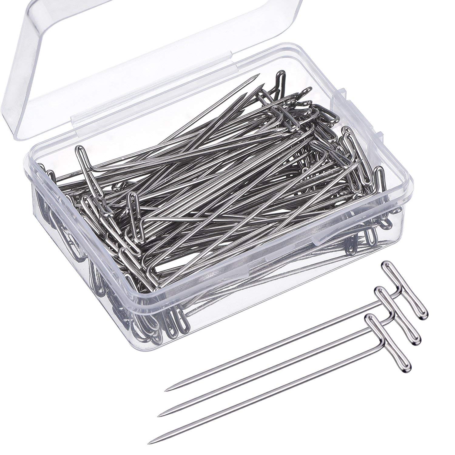 Rojdeal t-pins 500 pcs pointed needle metal all pin for office and home